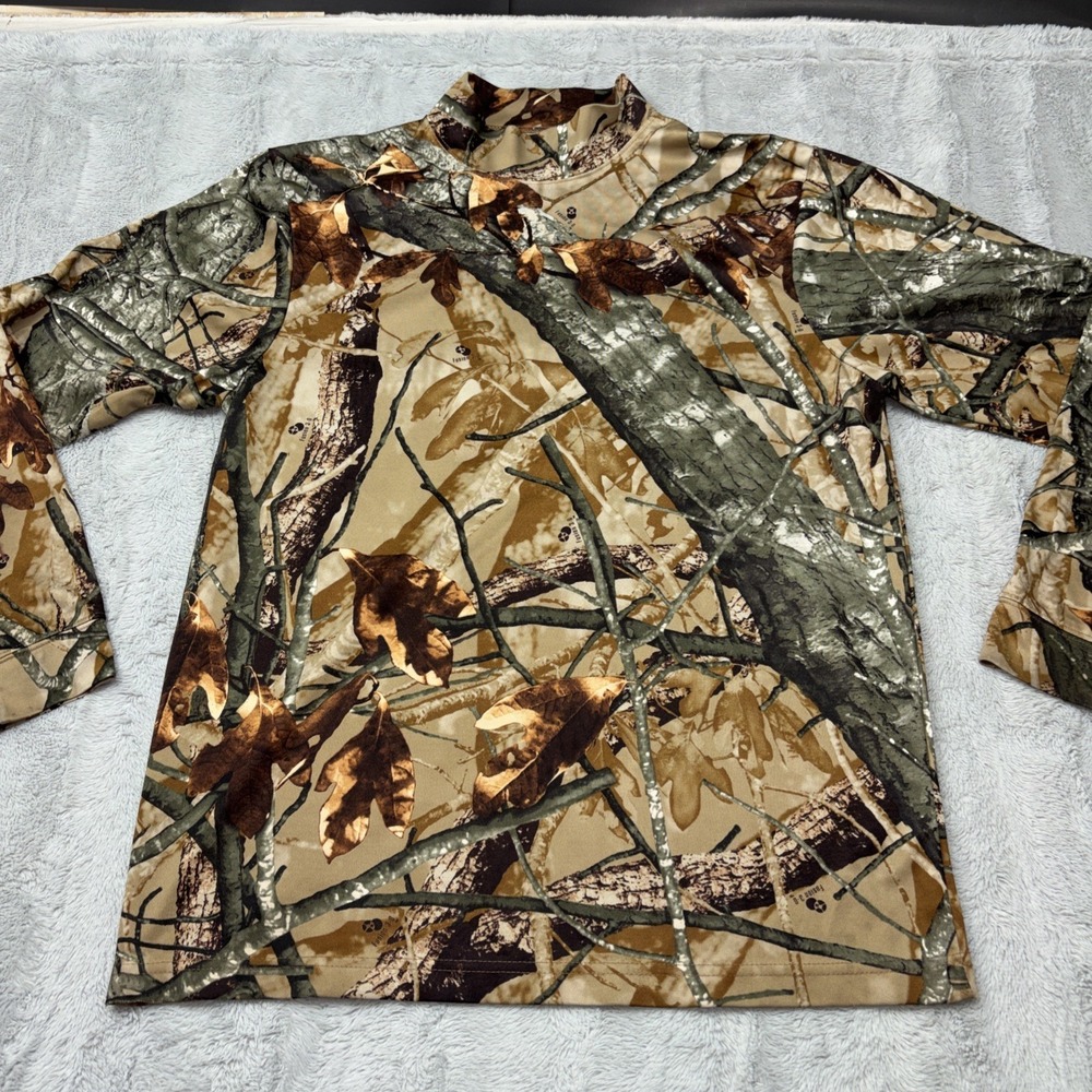 Outfitters Ridge Mens Med‎ 38/40 Fusion 3D Long Sleeve  Camo Pullover Hunting